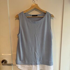 Banana Republic Light Blue and White Tank Top